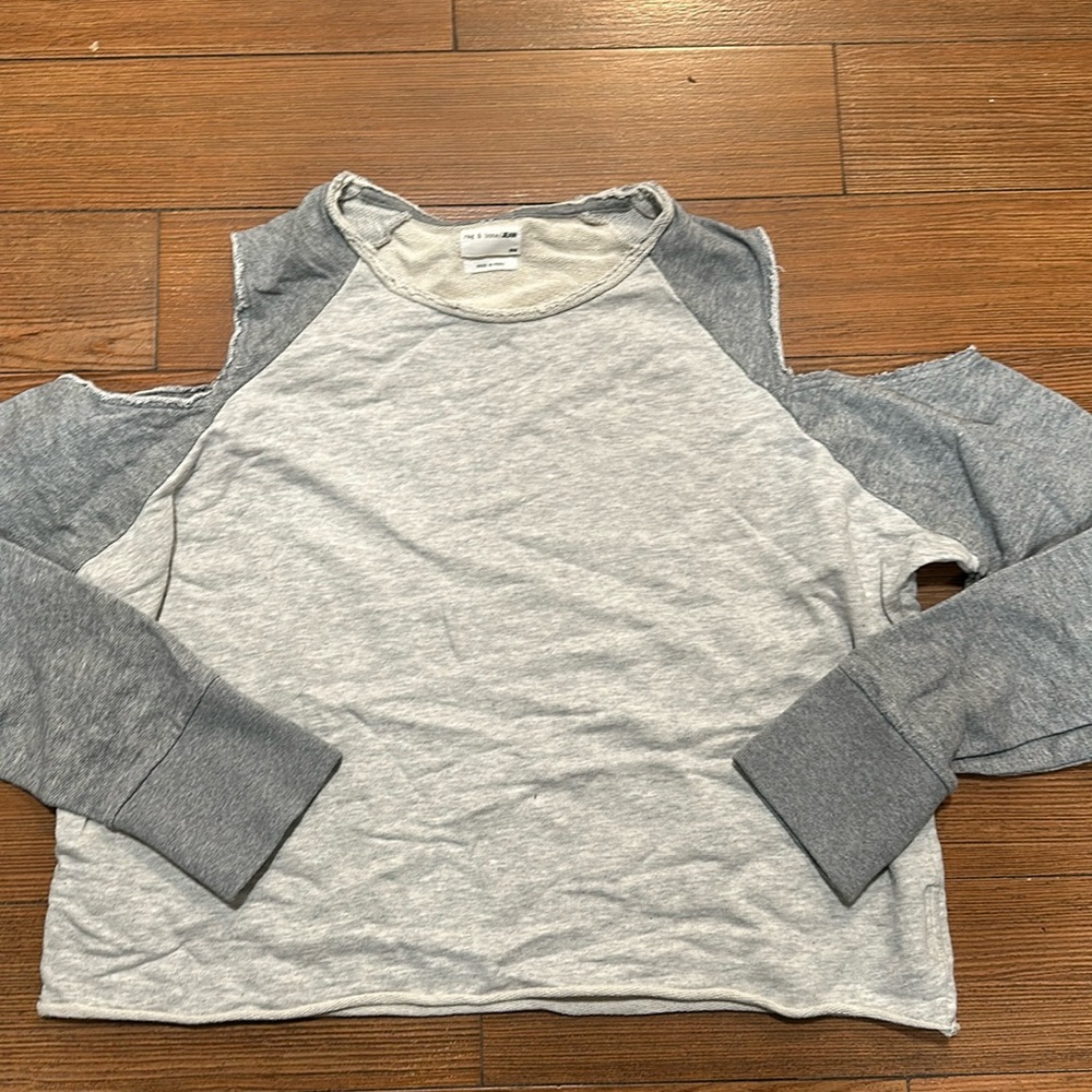 Rag’n’Bone cropped cold shoulder sweatshirt